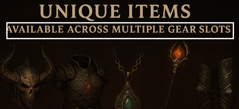 Unique Items Available Across Multiple Gear Slots